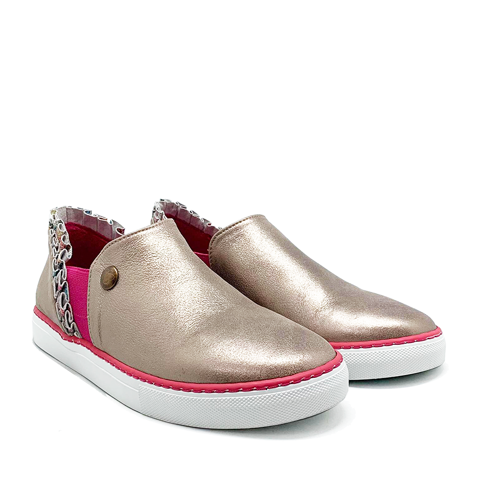 Dutchess soft gold multi slip on sneaker - Chanii B