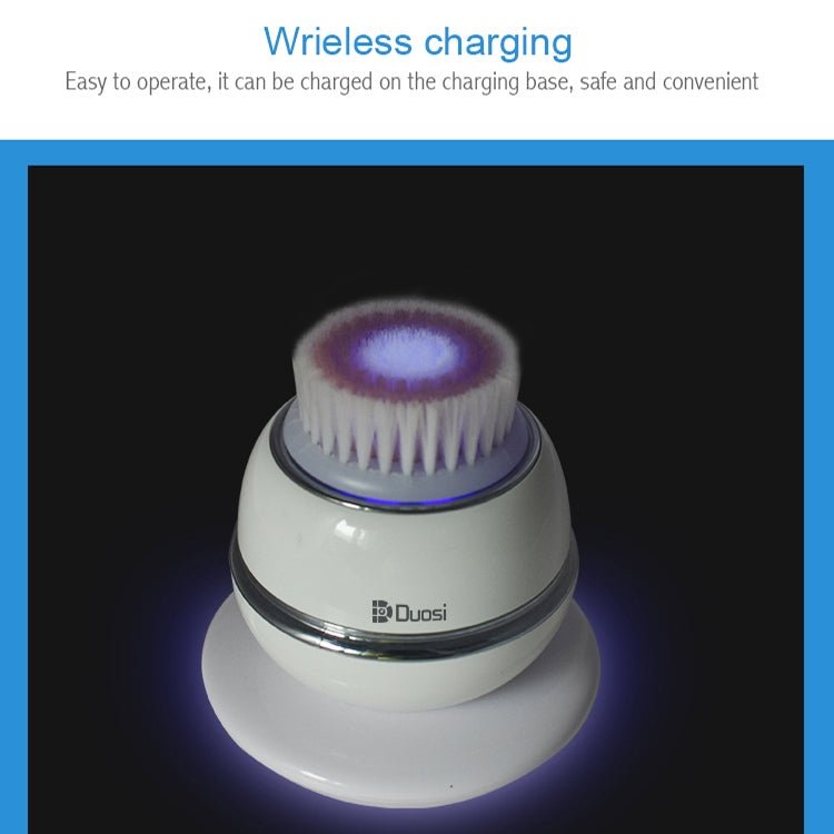 Duosi DY - 103 USB Rechargeble Electric Facial Cleansing Brush Waterproof Face Deep Pore Cleaning Massager Exfoliator Oil Dirt Blackhead Remove - British D'sire