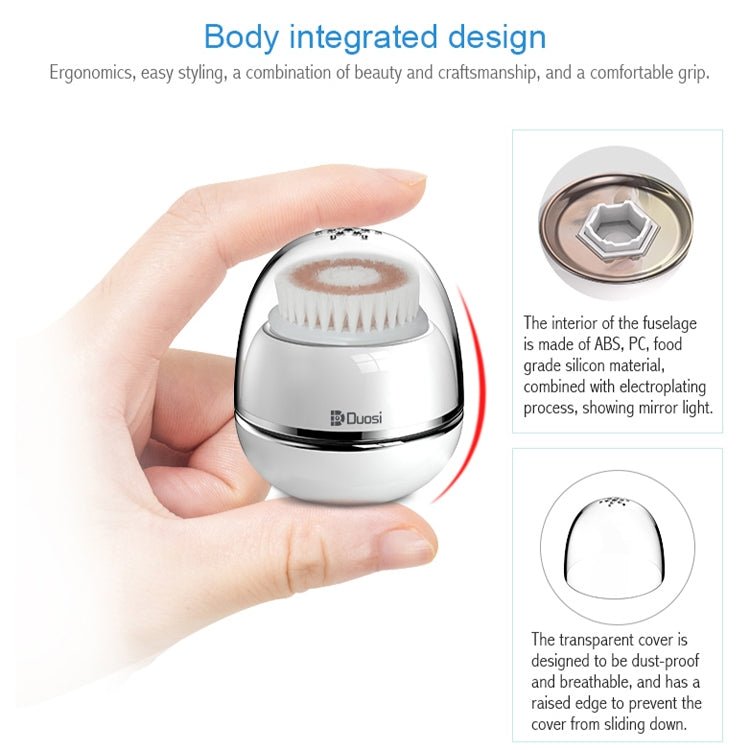 Duosi DY - 103 USB Rechargeble Electric Facial Cleansing Brush Waterproof Face Deep Pore Cleaning Massager Exfoliator Oil Dirt Blackhead Remove - British D'sire