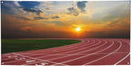 Dusk Running Track Banner Party Decor Backdrop Banner Themed Party Photography Background Decorations Banner Birthday Party Supplies Favors Wall Decor Banner 47 x 24 Inch - British D'sire