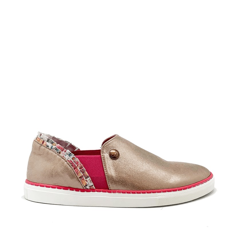 Dutchess soft gold multi slip on sneaker - Sneaker - British D'sire Main image