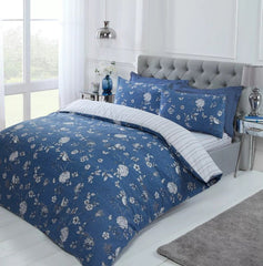 Duvet Cover Bedding Set + Pillowcase - Country Toile Navy - Home, Furniture & DIY:Bedding:Bedding Sets & Duvet Covers - British D'sire