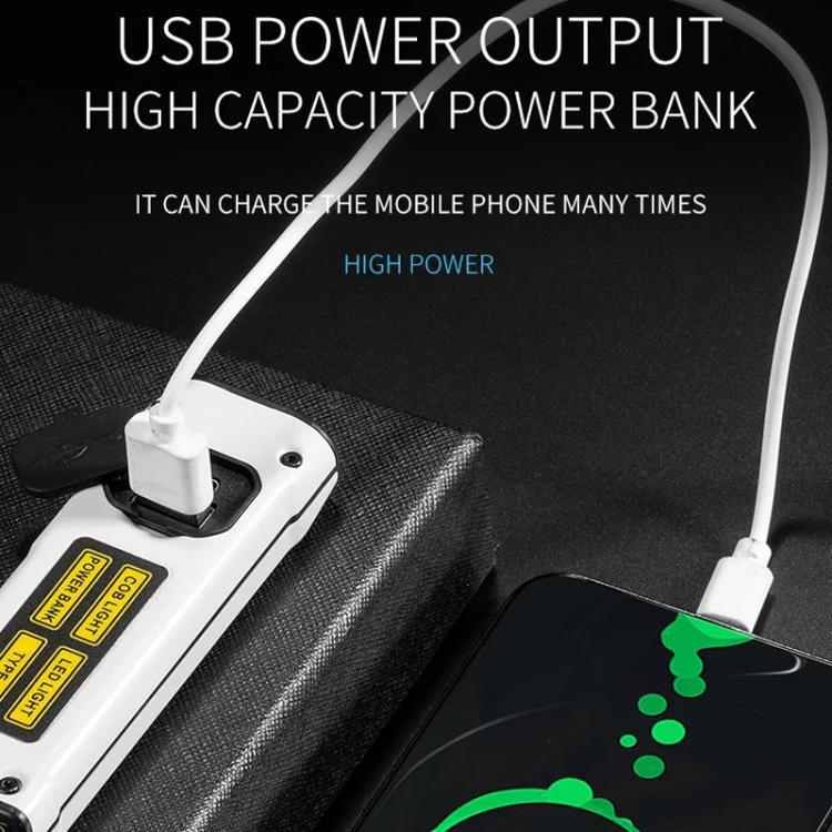 E - SMARTER STD01 COB Work Light With Power Display Outdoor Emergency Repair Light With Magnet LED Mini Flashlight(Black) - British D'sire