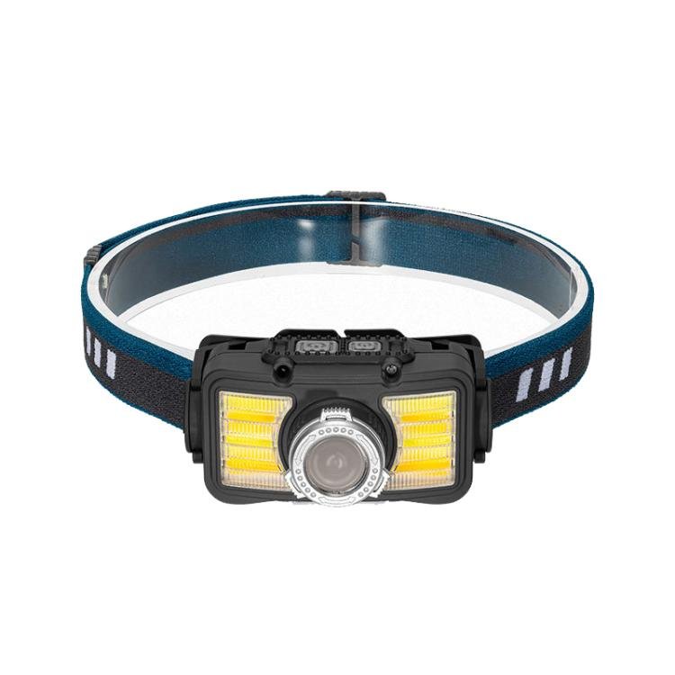 E - SMARTER W6100A LED Mini Wave Sensor Headlamp COB Outdoor Adventure Fishing Bright Headlamp(Black) - British D'sire
