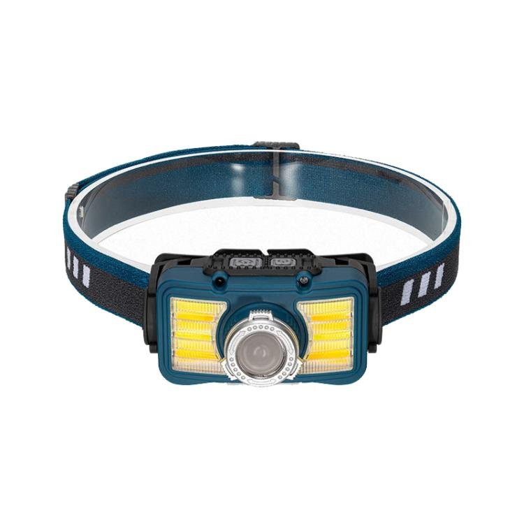 E - SMARTER W6100A LED Mini Wave Sensor Headlamp COB Outdoor Adventure Fishing Bright Headlamp(Blue) - British D'sire