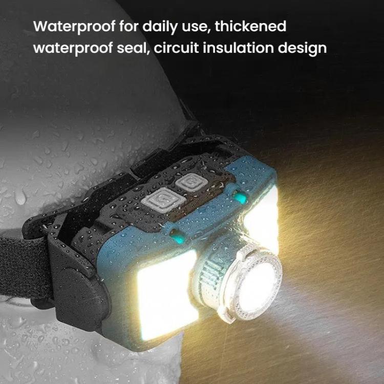 E - SMARTER W6100A LED Mini Wave Sensor Headlamp COB Outdoor Adventure Fishing Bright Headlamp(Yellow) - British D'sire