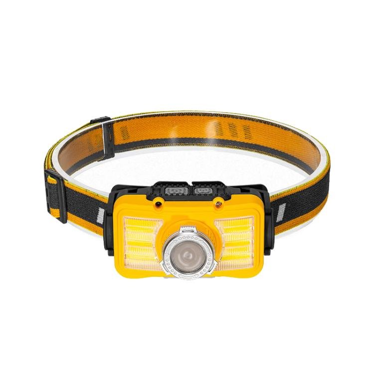 E - SMARTER W6100A LED Mini Wave Sensor Headlamp COB Outdoor Adventure Fishing Bright Headlamp(Yellow) - British D'sire