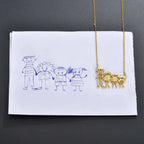 CREATE YOUR OWN DESIGN & DRAWINGS - Doodle Drawing Necklace Maiden-Art