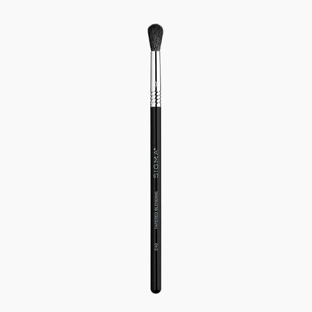 Sigma Beauty E40 Tapered Blending Brush - Black and Chrome Main image