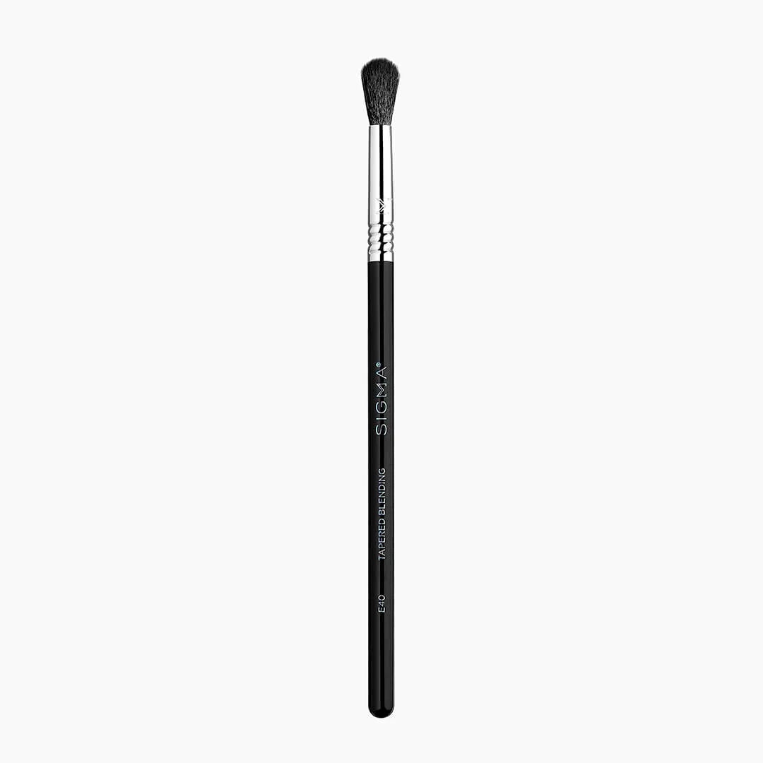 Sigma Beauty E40 Tapered Blending Brush - Black and Chrome Main image