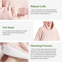 EA ARENA Hoodie Blanket,Oversized Ultra Soft Sherpa Fleece Warm Cosy Oversized Wearable Giant Sweatshirt Throw Onesize Fits All For Women Girls Adults Men Boys Kids Big Pocket - Women's Hoodies & Sweatshirts - British D'sire