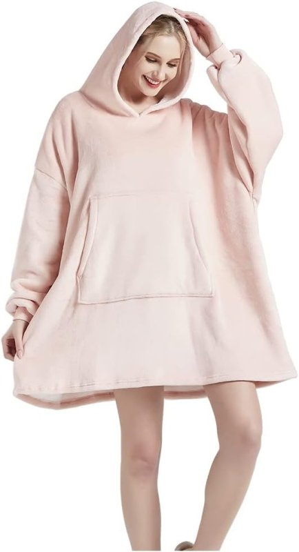 EA ARENA Hoodie Blanket,Oversized Ultra Soft Sherpa Fleece Warm Cosy Oversized Wearable Giant Sweatshirt Throw Onesize Fits All For Women Girls Adults Men Boys Kids Big Pocket - Women's Hoodies & Sweatshirts - British D'sire