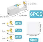 Ear Piercing Gun (6 Pieces), Painless Safety Ear Piercing Kit with Studs, Aseptic Earrings Disposable Gun, Ideal for Girls, Women and Men, White - Earnings - British D'sire