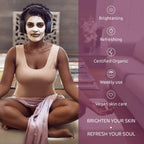 Earth Kiss Inspirations Brightening Organic White Clay Mask with Shilajit, White Clay and Aloe Vera to Brighten Your Skin, 10g - Face Masks - British D'sire
