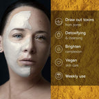 Earth Kiss Super Naturals Detoxifying Kombucha and Turmeric Clay Mask (10g) to Detoxify and Brighten Complexion - Face Masks - British D'sire