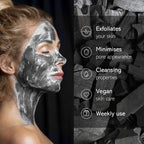 Earth Kiss Super Naturals Exfoliating Kombucha and Charcoal Clay Mask (10g) to Cleanse and Exfoliate while Minimising the Appearance of Pores - Face Masks - British D'sire