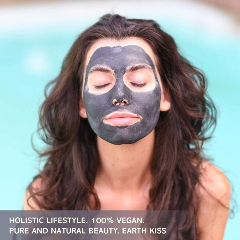 Earth Kiss Super Naturals Exfoliating Kombucha and Charcoal Clay Mask (10g) to Cleanse and Exfoliate while Minimising the Appearance of Pores - Face Masks - British D'sire