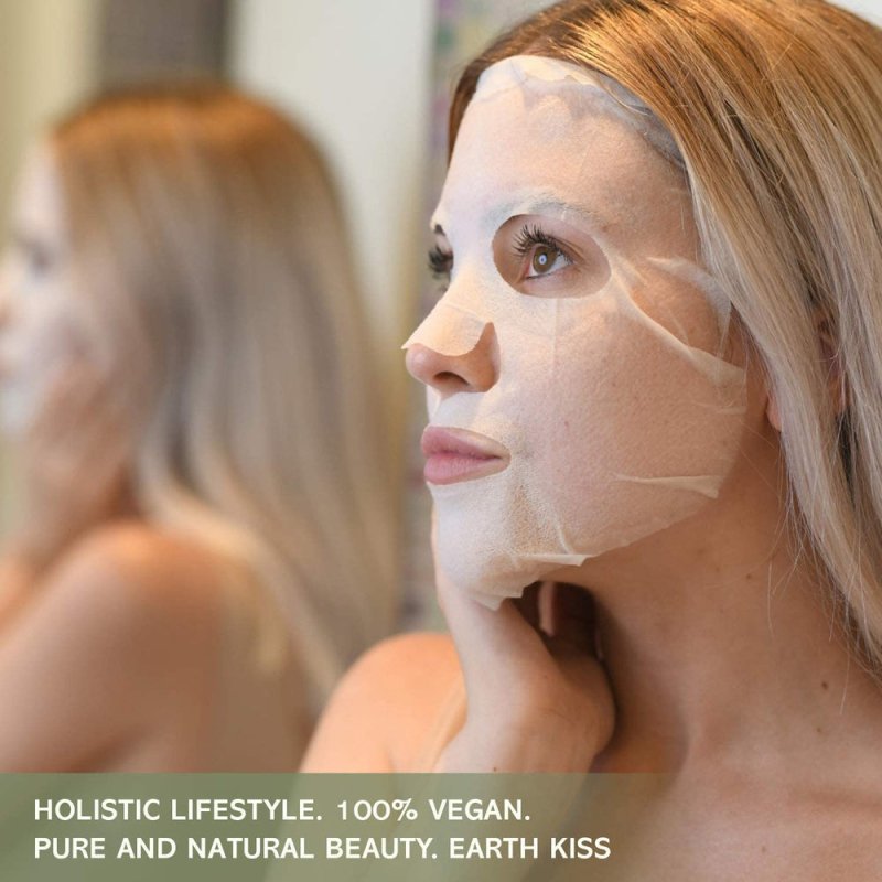 Earth Kiss Super Naturals Hydrating Kombucha and Spirulina Sheet Mask to Minimise the Appearance of Pores, Tone your Complexion and Hydrate Thirsty Skin - Sheet Mask - British D'sire