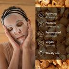 Earth Kiss Super Naturals Purifying Kombucha and Shiitake Sheet Mask to Protect the Elasticity of your Skin and Rejuvenate a Tired Looking Complexion - Sheet Mask - British D'sire