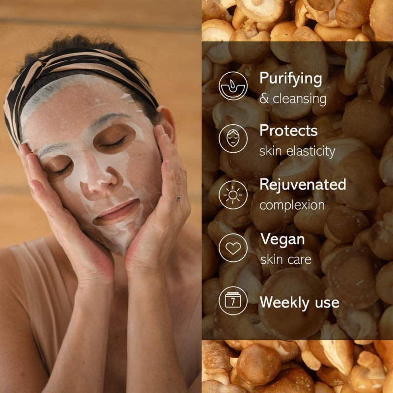 Earth Kiss Super Naturals Purifying Kombucha and Shiitake Sheet Mask to Protect the Elasticity of your Skin and Rejuvenate a Tired Looking Complexion - Sheet Mask - British D'sire