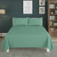 Easy Care Flat Bed Sheet Polycotton Durable Low Maintenance Bedding - Double - Mint - British D'sire