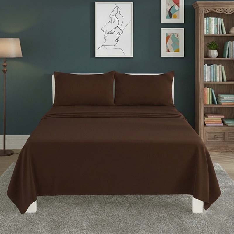 Easy Care Flat Bed Sheet Polycotton Durable Low Maintenance Bedding - Super King - Royal Blue - British D'sire
