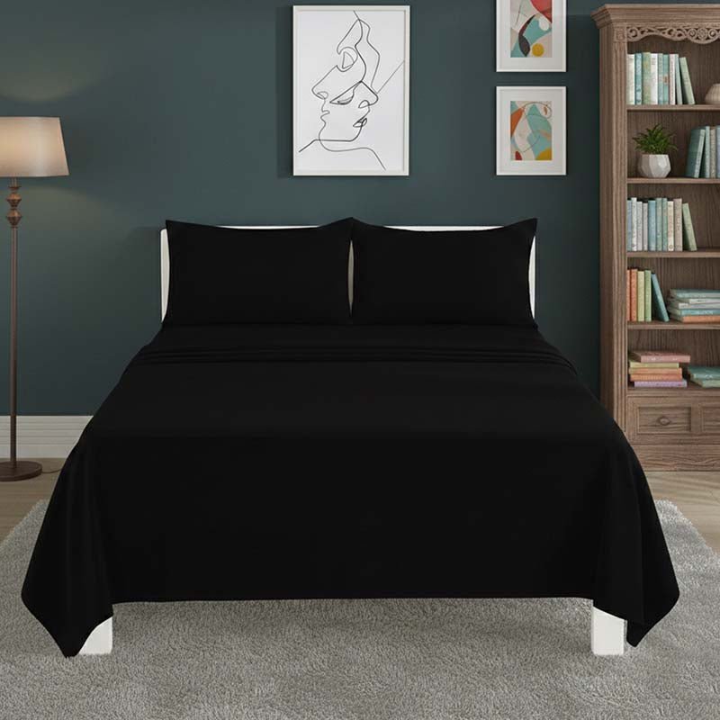 Easy Care Flat Bed Sheet Polycotton Durable Low Maintenance Bedding - Super King - Royal Blue - British D'sire
