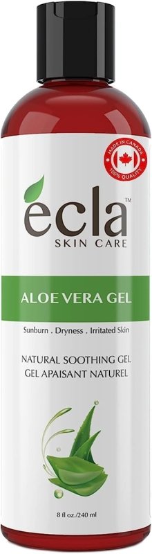 Ecla Skin Care (8 oz / 240 ml) After Sun Aloe Vera Gel, 100% Pure Aloe Vera Gel for Face, Body, & Hair, Cold-Pressed Aloe Vera Juice, Soothing Organic Aloe Vera Gel, Alcohol Free - British D'sire