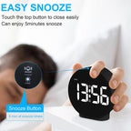 EDUP EH - 8816 Simple Digital Electronic Clock Night Light Battery Plug - in Dual Power Mode Alarm Clock(Black Case Colorful Letter) - British D'sire
