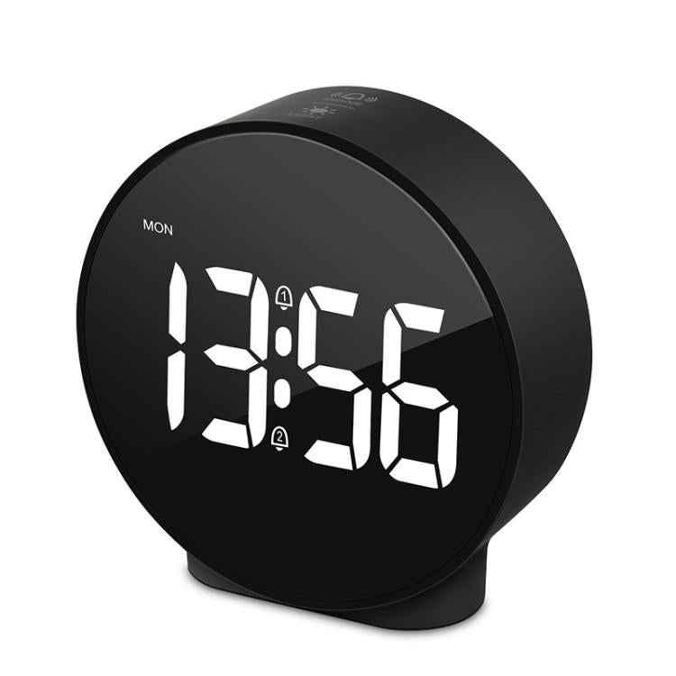 EDUP EH - 8816 Simple Digital Electronic Clock Night Light Battery Plug - in Dual Power Mode Alarm Clock(Black Case White Letter) - British D'sire Main image