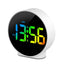 EDUP EH - 8816 Simple Digital Electronic Clock Night Light Battery Plug - in Dual Power Mode Alarm Clock(White Case Colorful Letter) - British D'sire