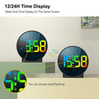 EDUP EH - 8816 Simple Digital Electronic Clock Night Light Battery Plug - in Dual Power Mode Alarm Clock(White Case Colorful Letter) - British D'sire