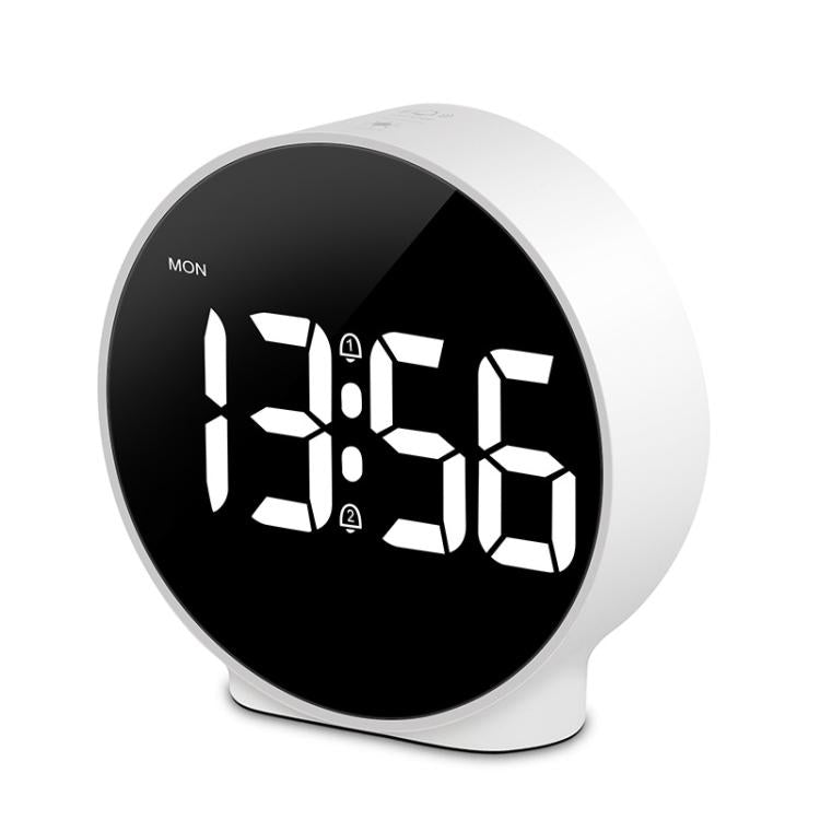 EDUP EH - 8816 Simple Digital Electronic Clock Night Light Battery Plug - in Dual Power Mode Alarm Clock(White Case White Letter) - British D'sire Main image