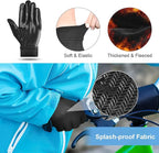 EEFOW Winter Thermal Outdoor Kids Gloves - Non - slip Touchscreen Running Gloves Sport Windproof Warm Black Riding Gloves for Boys Girls 4 - 12 years old - Gloves & Mittens - British D'sire