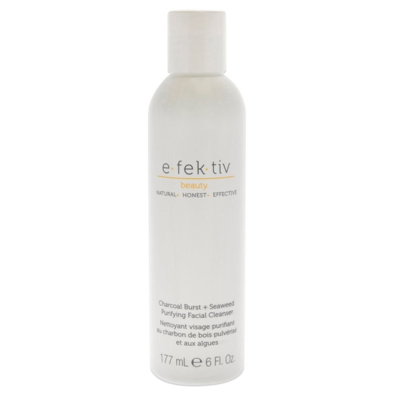 e.fek.tiv - Charcoal Burst Plus Seaweed Purifying Facial Cleanser for Unisex - 6 oz Cleanser - Cleanser - British D'sire