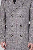 Elaina Premium Men's Double - Breasted Wool Blend Trench Coat - jacket - British D'sire