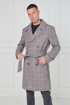 Elaina Premium Men's Double - Breasted Wool Blend Trench Coat - jacket - British D'sire