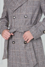 Elaina Premium Men's Double - Breasted Wool Blend Trench Coat - jacket - British D'sire