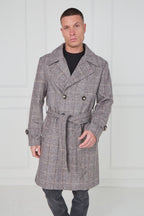 Elaina Premium Men's Double - Breasted Wool Blend Trench Coat - jacket - British D'sire