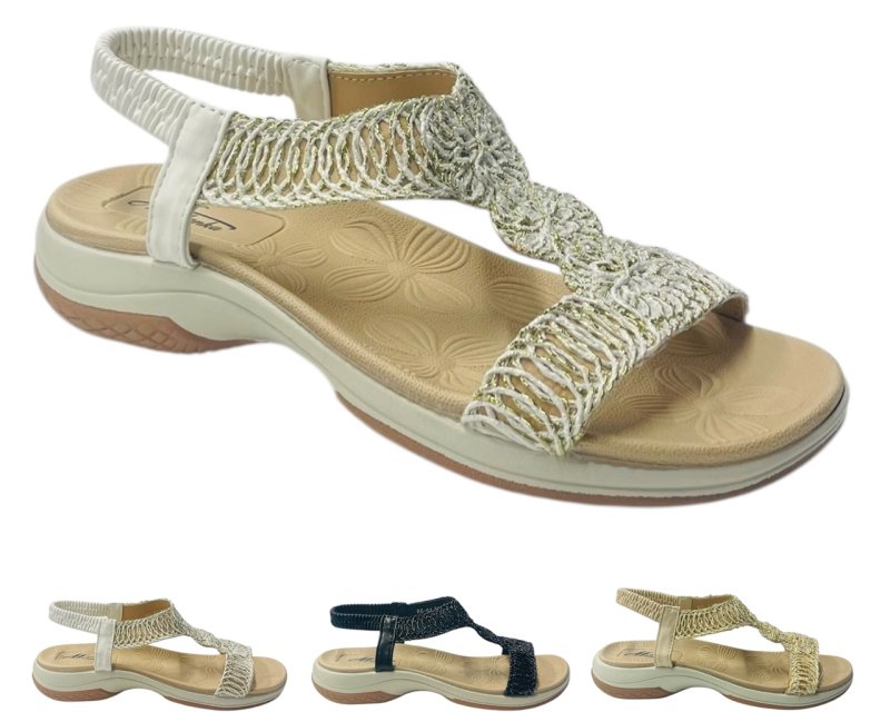 Elastic Ankle Strap Comfy Sandals - Sandals - British D'sire Main image