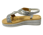 Elastic Ankle Strap Diamante Wedge Sandals - Sandals - British D'sire