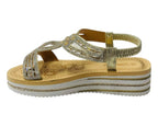 Elastic Ankle Strap Diamante Wedge Sandals - Sandals - British D'sire
