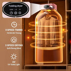 Electric Clothes Dryer, Indoor Heated Clothes Airer with Cover, Portable Clothes Dryer for Apartment, RV, Travel - Premium Mini Dryer Machine for Light Clothes, Underwear, Baby Clothes - British D'sire