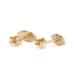 Elegant Oval Eye Stud Earrings by Del Corso - Crafted in 9K Gold, lightweight at 1.2 g, featuring a timeless design for women, adorned with premium gold craftsmanship, offering style, comfort, and symbolic protection Secondary image
