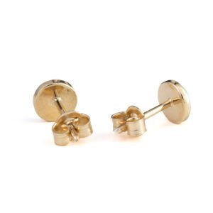 Elegant Round Eye Stud Earrings by Del Corso - Crafted in 9K Gold, ultra - lightweight at 0.6 g, timeless design for women, featuring premium gold craftsmanship with zircon embellishments, offering style, comfort, and protective symbolism - Stud Earrings - British D'sire