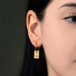 Elegant Sterling Silver Hoop Earrings with Engraved Eye by Del Corso - Crafted in premium 925 Sterling Silver, lightweight at 2.5 g, unisex design for everyday sophistication, hypoallergenic and durable, combining style with protection symbolism. - Hoop Earrings - British D'sire