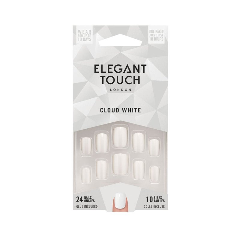 Elegant Touch Colour Cloud White - False Nails - British D'sire Main image