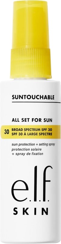 e.l.f. SKIN All Set For Sun SPF 30, Setting Spray With SPF 30 For Long-Lasting Makeup, Weightless, Non-Greasy Formula, Vegan & Cruelty-Free, Packaging May Vary - British D'sire Main image