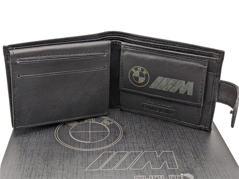 Elite Genuine Leather BMW M Sport Wallet, Key Fob, Pen Boxed Gift Set Gift Boxed Gift - British D'sire
