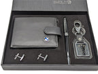 Elite Genuine Leather BMW M Sport Wallet, Key Fob, Pen Boxed Gift Set Gift Boxed Gift - British D'sire